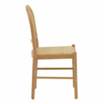 Chair Alessia natural beech wood- rattan natural 43x40x89cm - Слика 3