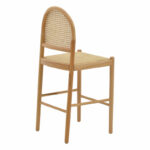 Bar stool Alessia natural rattan-beech wood-natural seat 42x41x100cm - Image 2