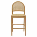 Bar stool Alessia natural rattan-beech wood-natural seat 42x41x100cm - Image 4