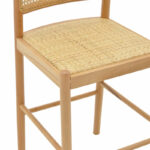 Bar stool Alessia natural rattan-beech wood-natural seat 42x41x100cm - Image 5