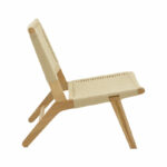Armchair Filippo natural beech wood-natural rope 68x72x74cm - Слика 3