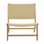 Armchair Filippo natural beech wood-natural rope 68x72x74cm - Слика 4