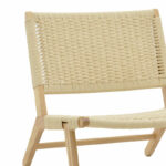 Armchair Filippo natural beech wood-natural rope 68x72x74cm - Слика 6