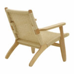 Armchair Chiara natural beech wood-natural rope seat 70x68x75cm - Слика 2