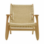 Armchair Chiara natural beech wood-natural rope seat 70x68x75cm - Слика 4