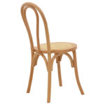 Vienna stackable chair Azhel natural beech wood-seat natural rattan 41x50x89cm - Image 2