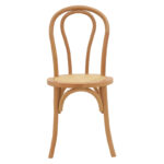 Vienna stackable chair Azhel natural beech wood-seat natural rattan 41x50x89cm - Image 4