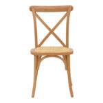 Chair Dylon stackable natural beech wood-natural rattan seat 48x52x89cm - Image 4