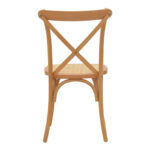 Chair Dylon stackable natural beech wood-natural rattan seat 48x52x89cm - Image 5