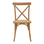 Chair Dylon stackable walnut beech wood-natural rattan seat 48x52x89cm - Слика 4
