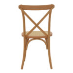 Chair Dylon stackable walnut beech wood-natural rattan seat 48x52x89cm - Слика 5