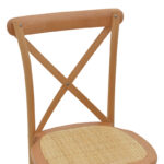 Chair Dylon stackable walnut beech wood-natural rattan seat 48x52x89cm - Слика 6