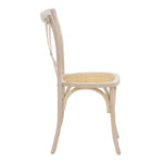 Chair Dylon stackable white wash beech wood-rattan natural seat 48x52x89cm - Слика 3