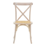 Chair Dylon stackable white wash beech wood-rattan natural seat 48x52x89cm - Слика 4