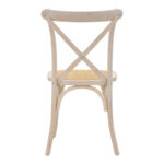 Chair Dylon stackable white wash beech wood-rattan natural seat 48x52x89cm - Слика 5