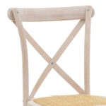 Chair Dylon stackable white wash beech wood-rattan natural seat 48x52x89cm - Слика 6