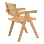 Armchair Winslow natural rubberwood 52x59x79cm - Слика 2