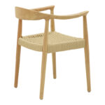 Armchair Juvan natural rubberwood 64x53x77cm - Слика 2