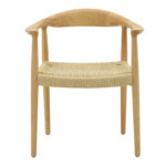 Armchair Juvan natural rubberwood 64x53x77cm - Слика 4