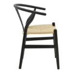 Chair Wishbone black beech wood-natural color rope 53x55x76cm - Image 3