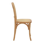 Chair stackable Kalliope natural beech wood-natural rattan 45x50x89cm - Image 3