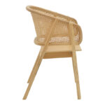 Wenzy armchair natural solid wood toon 58x58x82cm - Слика 3