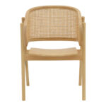 Wenzy armchair natural solid wood toon 58x58x82cm - Слика 4