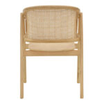 Wenzy armchair natural solid wood toon 58x58x82cm - Слика 5