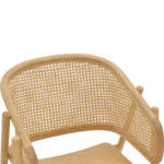 Wenzy armchair natural solid wood toon 58x58x82cm - Слика 6