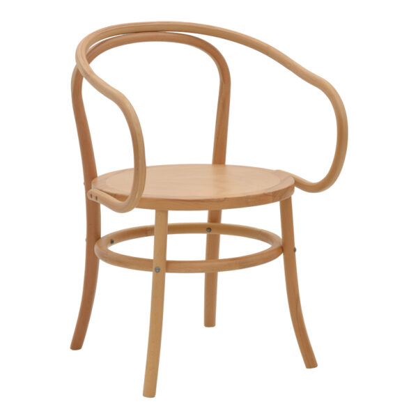 Armchair Verfie natural color beech wood 55x50x83cm