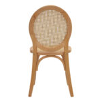 Chair stackable Camil natural beech wood-natural rattan 45x50x94cm - Image 5