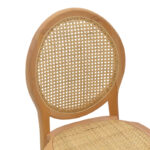 Chair stackable Camil natural beech wood-natural rattan 45x50x94cm - Image 6