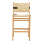 Bar stool Julien natural rubberwood-natural-black rope 45x46x95cm - Слика 5