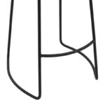 Bar stool Lamul elm wood in walnut-black shade and metal 48x42x71cm - Слика 6