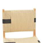 Julien chair rubberwood and rope upholstery in natural-black color 61x54x85cm - Image 6