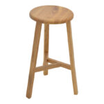 Bar stool Fabrio elm wood in natural shade Φ38x71cm - Слика 2