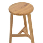 Bar stool Fabrio elm wood in natural shade Φ38x71cm - Слика 3