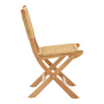 Folding chair Xianju beech wood and rope in natural shade 47x58x85cm - Слика 3