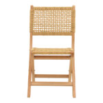 Folding chair Xianju beech wood and rope in natural shade 47x58x85cm - Слика 4