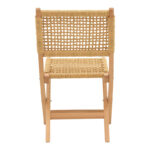 Folding chair Xianju beech wood and rope in natural shade 47x58x85cm - Слика 5