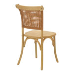 Chair Karley natural beech wood-natural rattan seat 48x52x89cm - Image 2