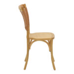 Chair Karley natural beech wood-natural rattan seat 48x52x89cm - Image 3