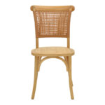 Chair Karley natural beech wood-natural rattan seat 48x52x89cm - Image 4