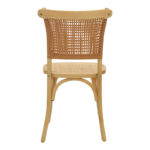 Chair Karley natural beech wood-natural rattan seat 48x52x89cm - Image 5