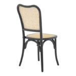 Chair stackable Zozele natural rattan pe-black toon wood 45x51x88cm - Image 2