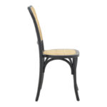 Chair stackable Zozele natural rattan pe-black toon wood 45x51x88cm - Image 3