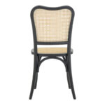 Chair stackable Zozele natural rattan pe-black toon wood 45x51x88cm - Image 5