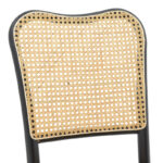 Chair stackable Zozele natural rattan pe-black toon wood 45x51x88cm - Image 6