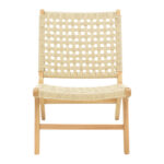 Polisin armchair rope-rubberwood in natural color 55x80x77cm - Image 4