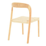 Tavrine chair rope-rubberwood in natural color 47x59x78cm - Image 2